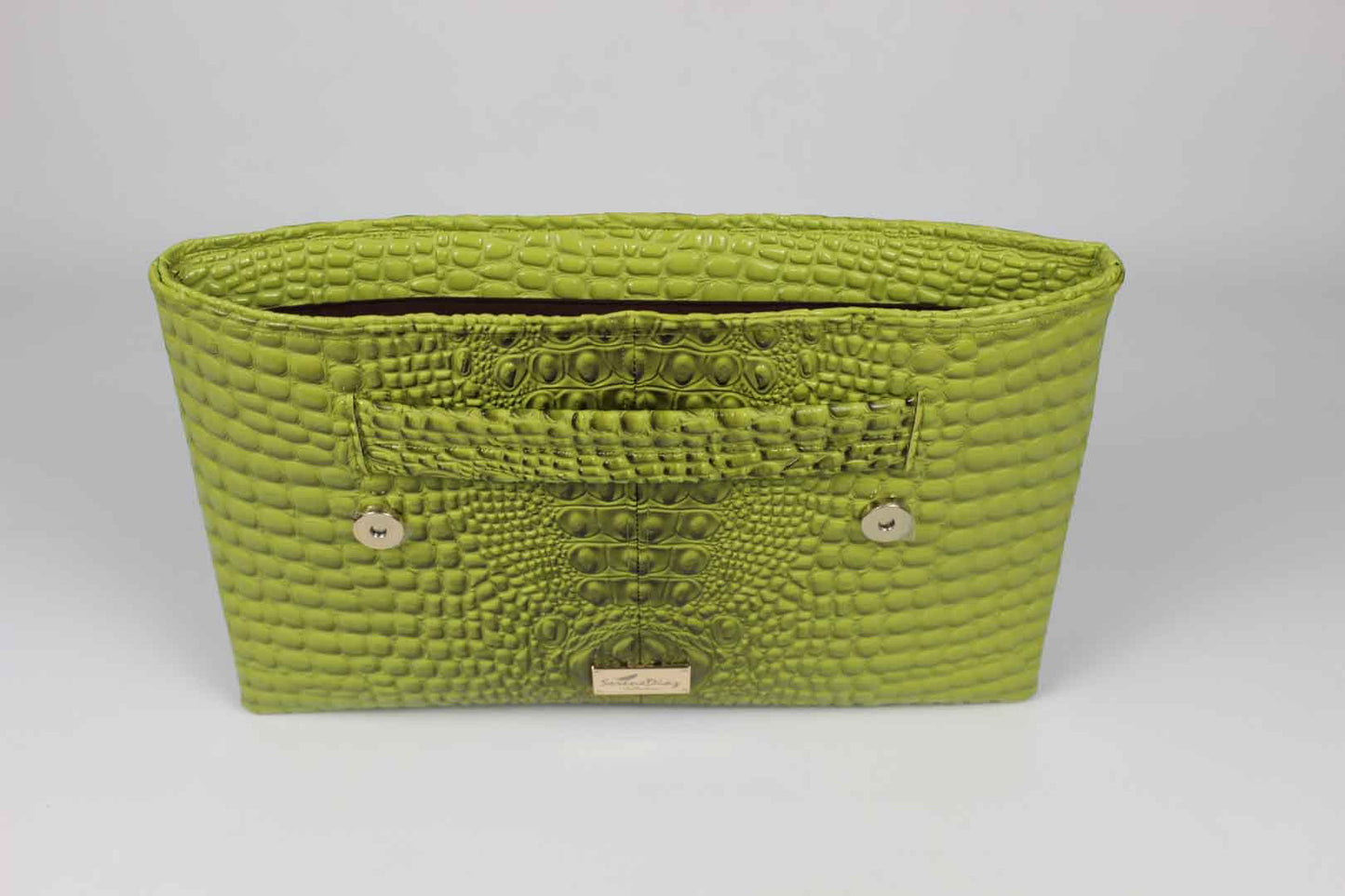 Portfolio Clutch (Green Croc Embossed) Serene Diaz Collection