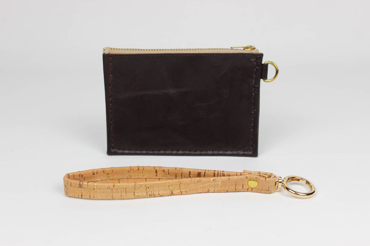 Wristlet Card Holder - Black & Chocolate Brown Serene Diaz Collection Card Holder Serene Diaz