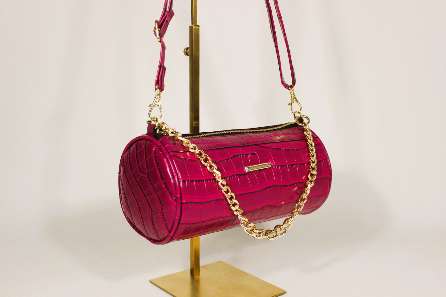 Berry Pill Barrel Bag Serene Diaz