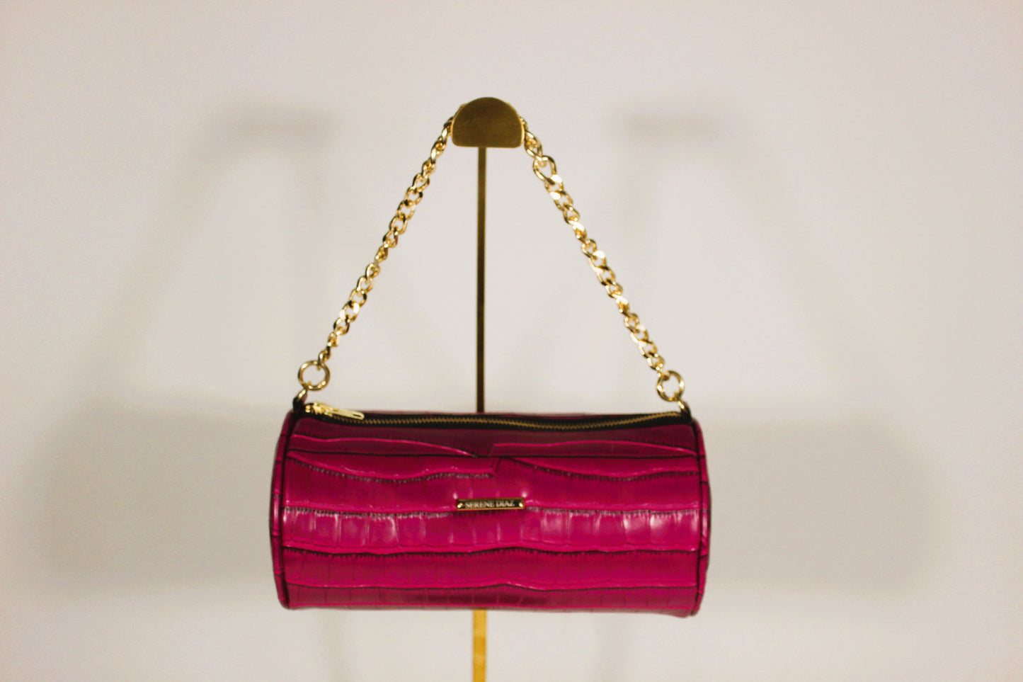 Berry Pill Barrel Bag Serene Diaz