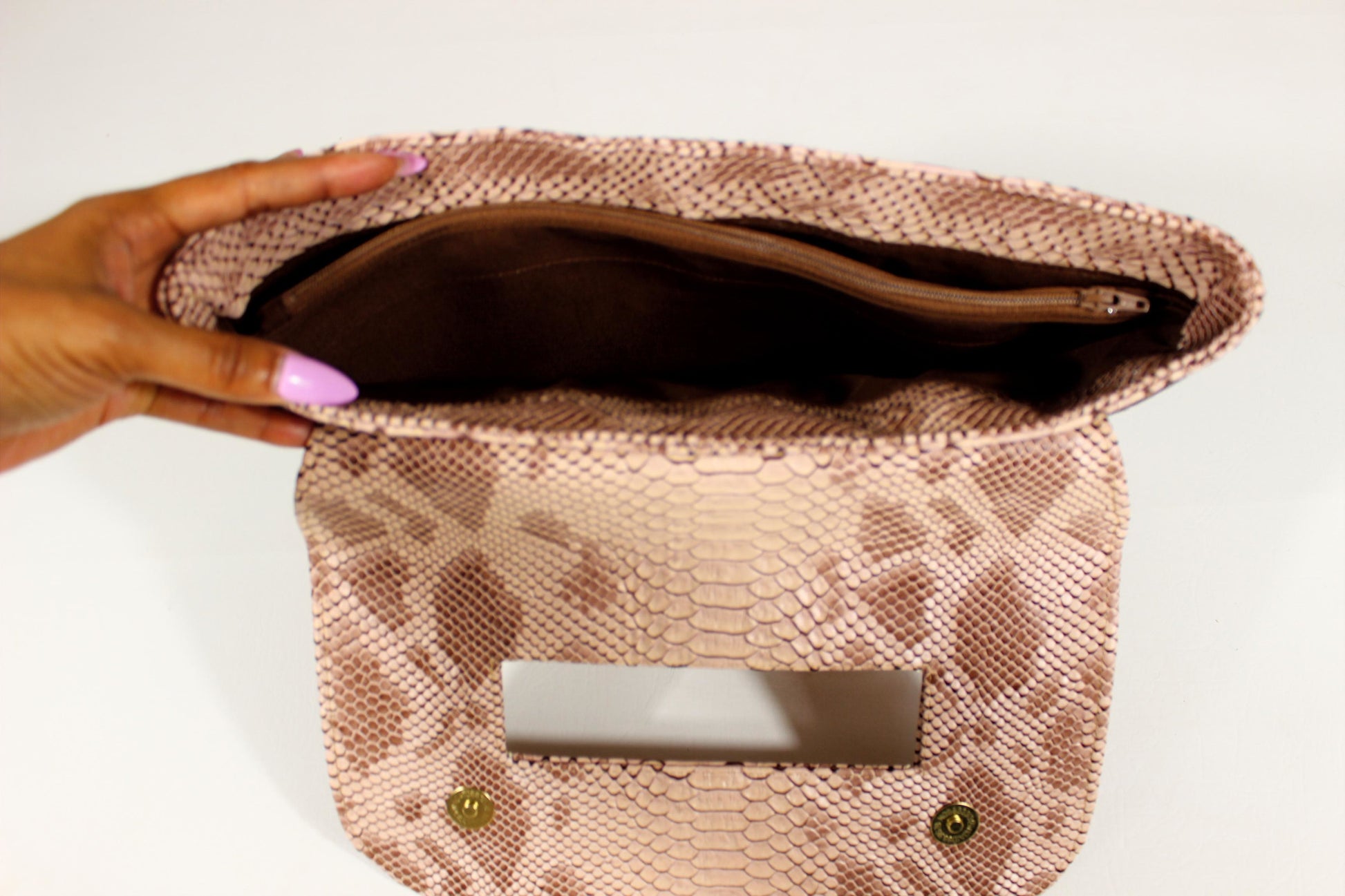 Portfolio Clutch (Python Embossed) Serene Diaz Collection