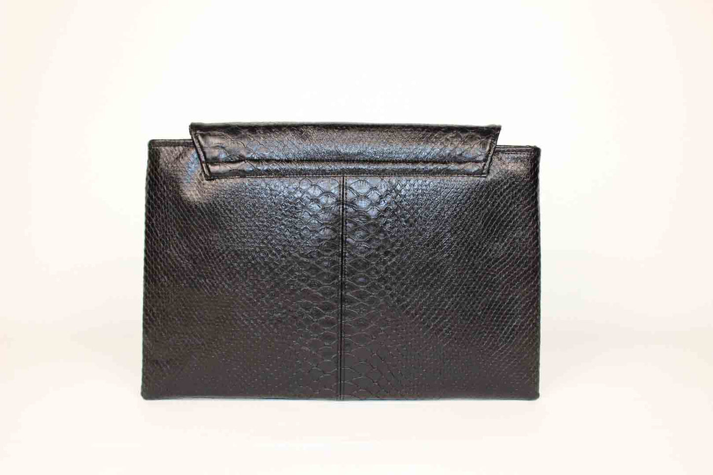 Portfolio Clutch (Black Snake Embossed) Serene Diaz Collection