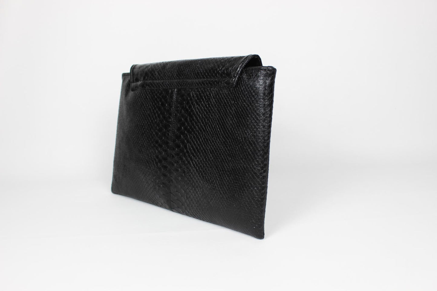 Portfolio Clutch (Black Snake Embossed) Serene Diaz Collection