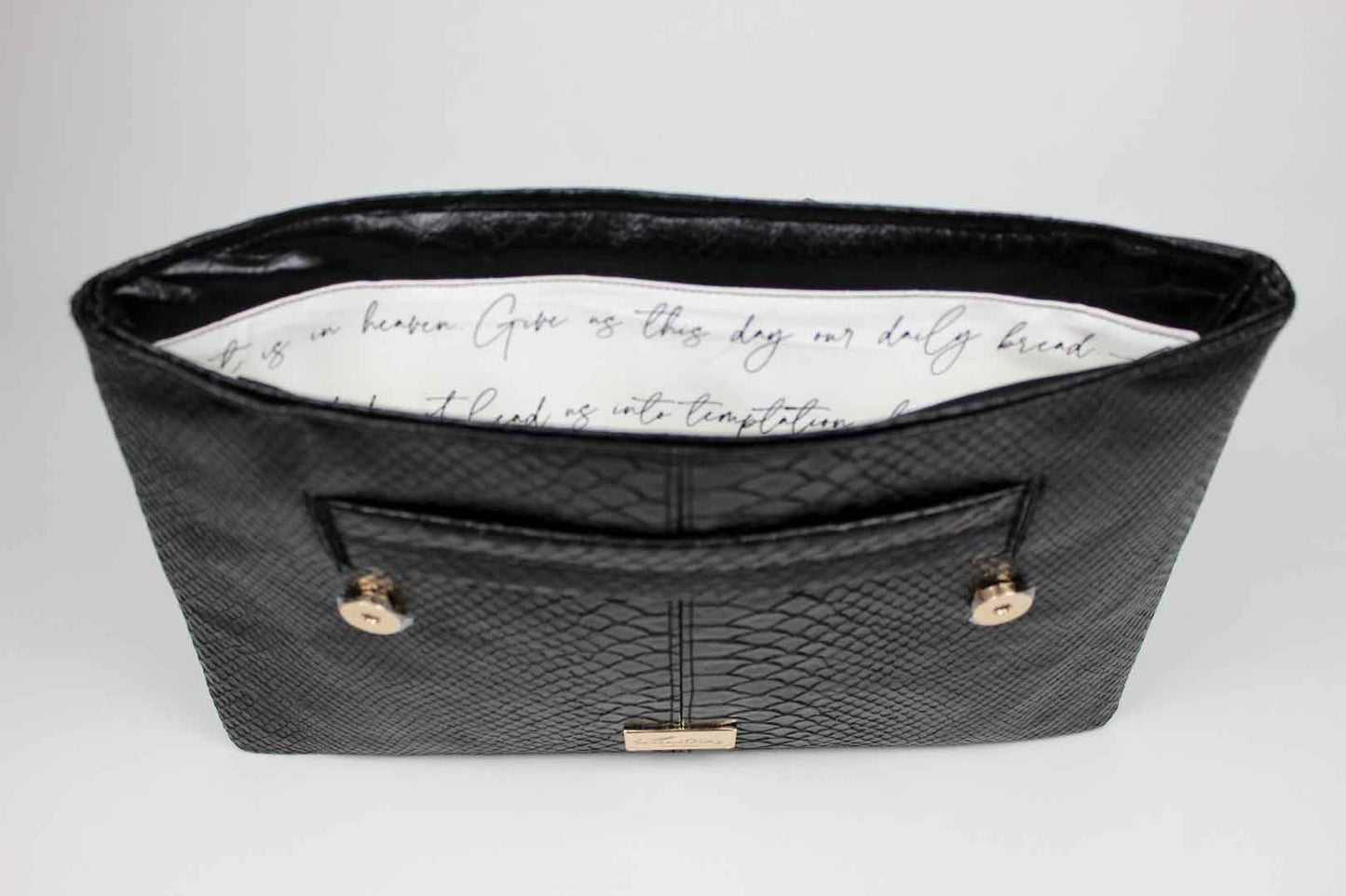 Portfolio Clutch (Black Snake Embossed) Serene Diaz Collection