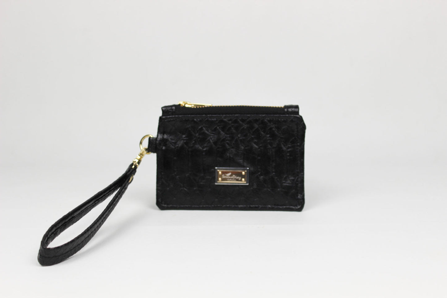 Wristlet Card Holder - Black & Chocolate Brown Serene Diaz Collection Card Holder 39.00 Serene Diaz Black & Psalm 23